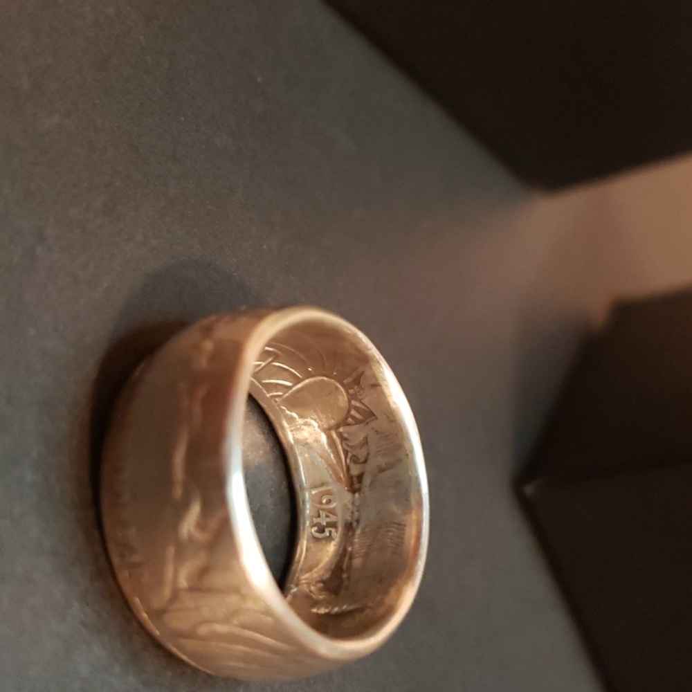 1945 pure silver walking liberty ring